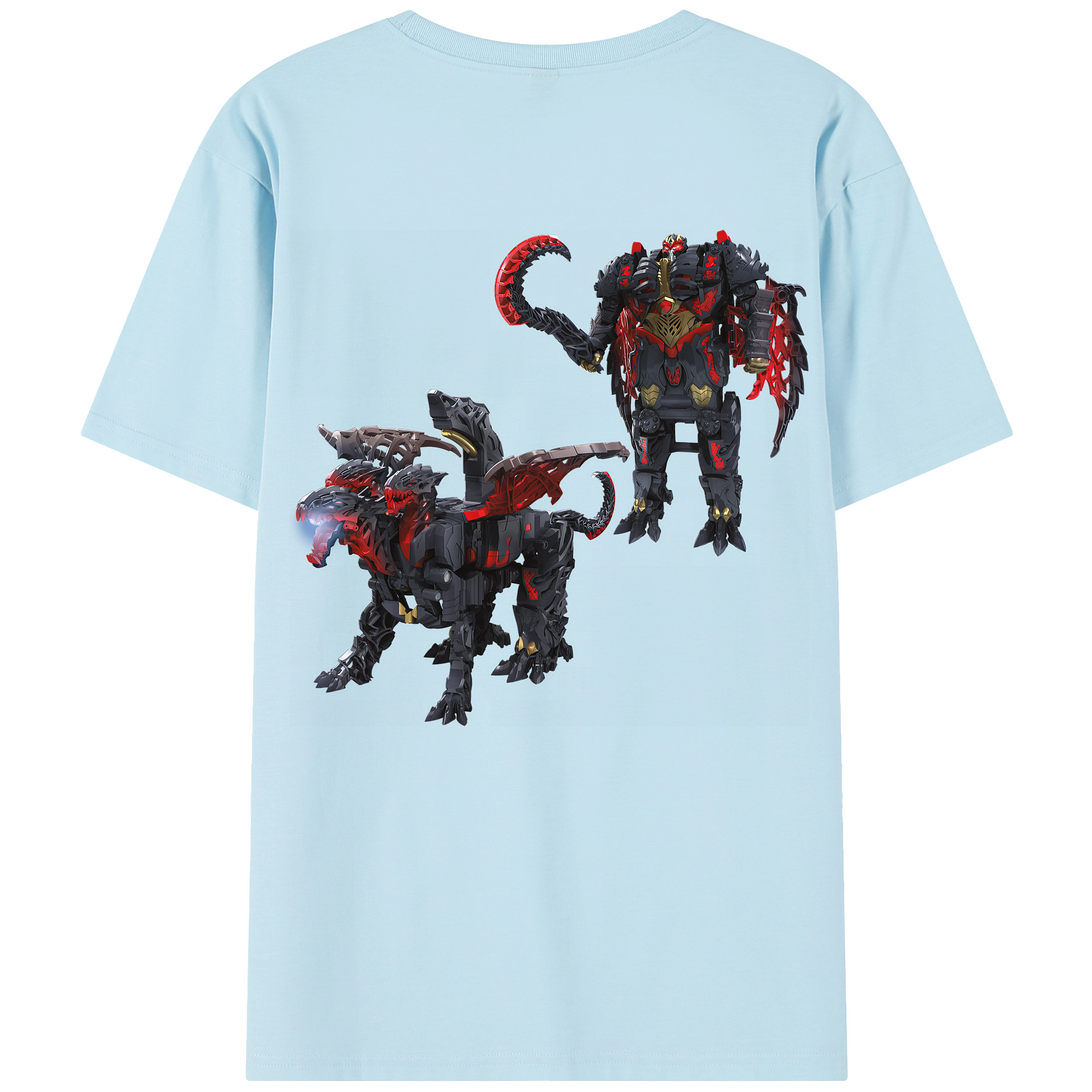 （画像用） Transformers トランスフォーマー 綿100％半袖Tシャツ（背面プリント）